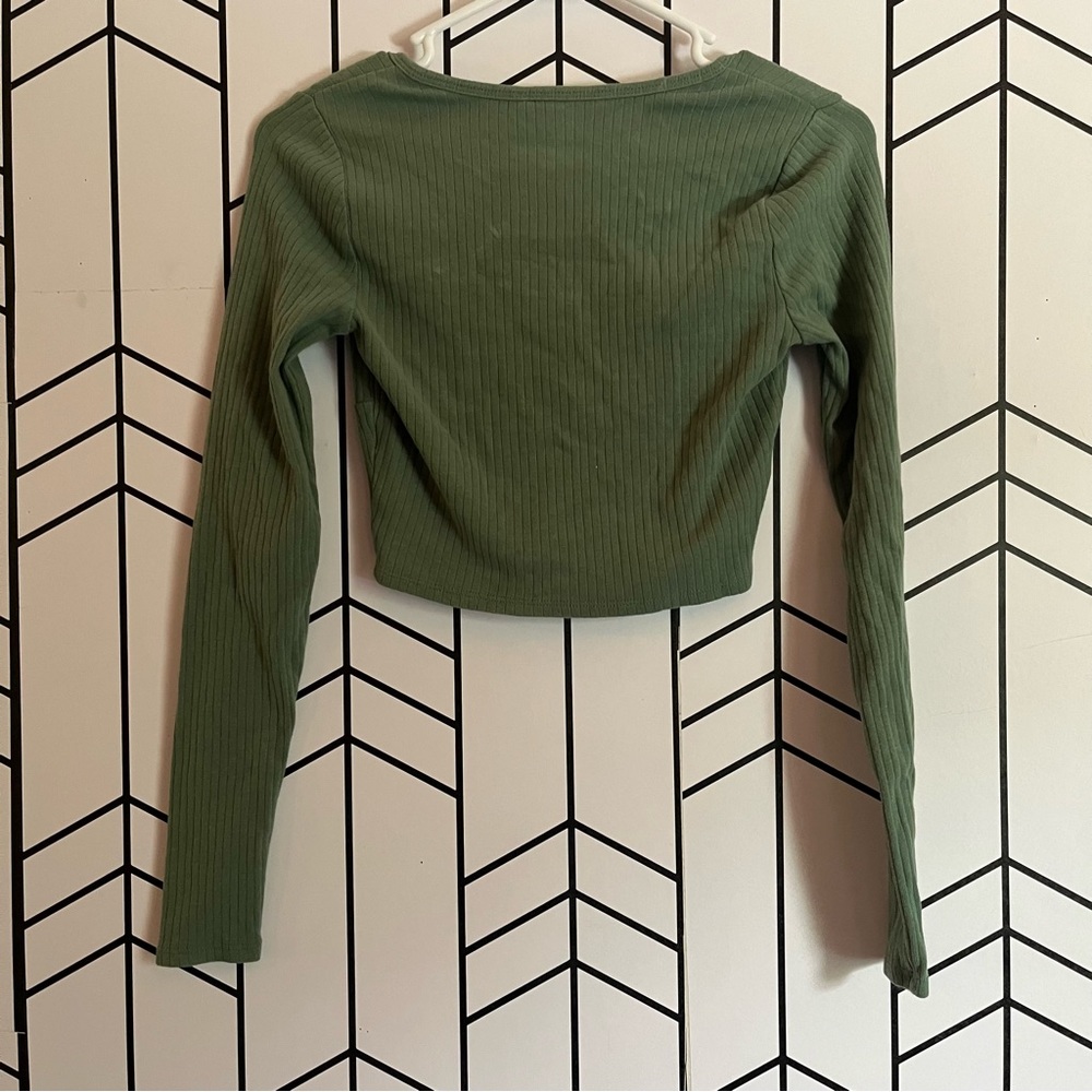 Cropped green Pacsun long sleeve - Picture 3 of 4